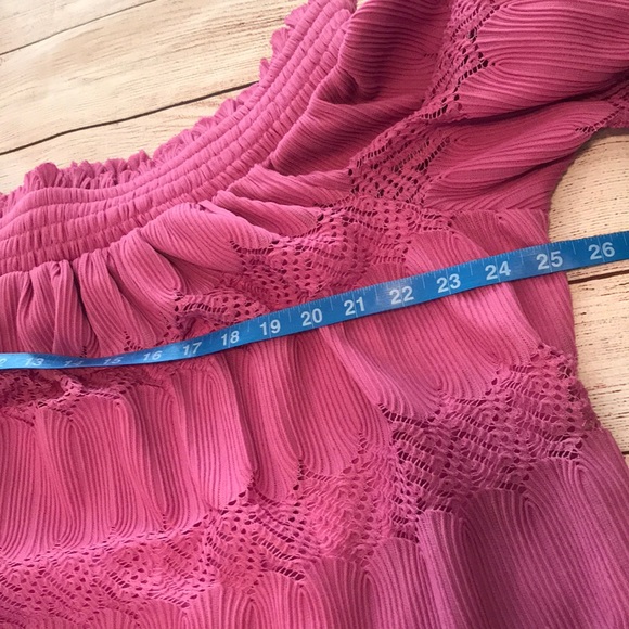 Lane Bryant Ruffle Off Shoulder Mauve Pink Blouse Size 18/20 - Picture 9 of 16